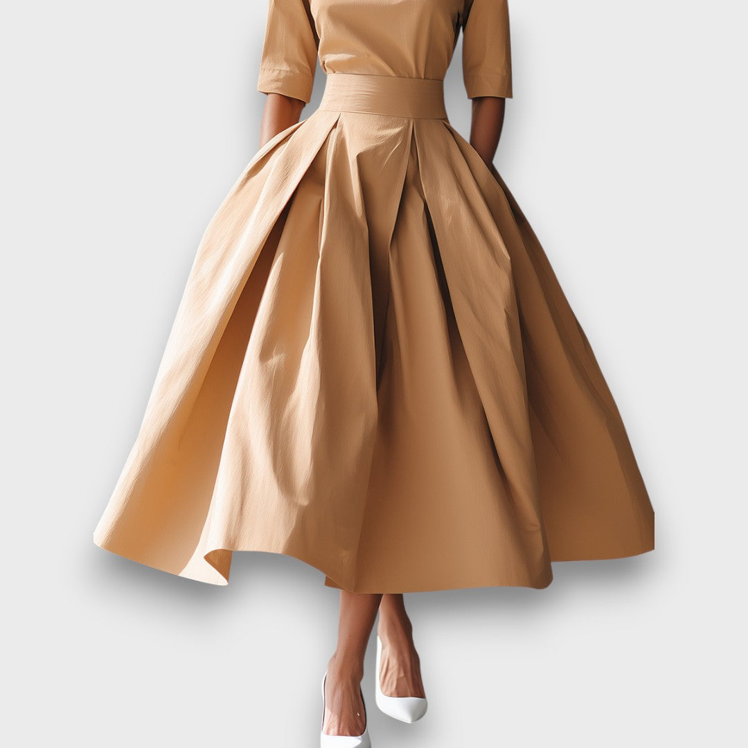 Amarisse – Midikleid aus strukturierter Baumwolle