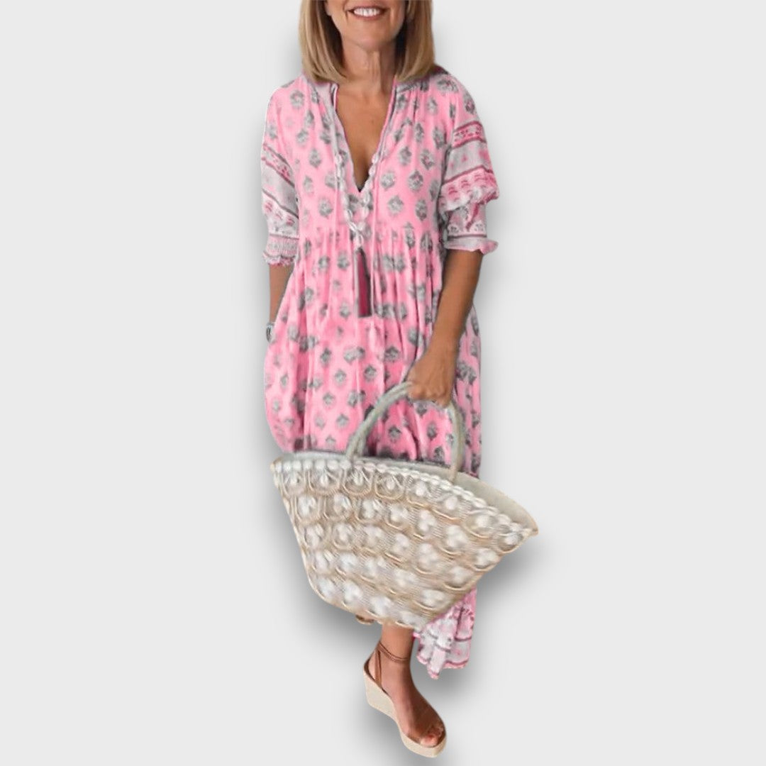 Hiley – Kleid mit Ausschnitt und Boho-Flair