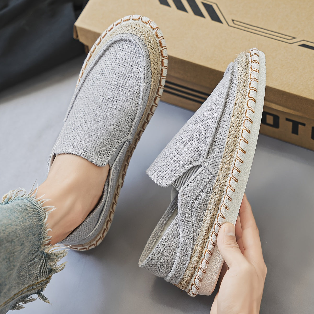 Tyson – Küsten Weave Slip Auf Schuhe