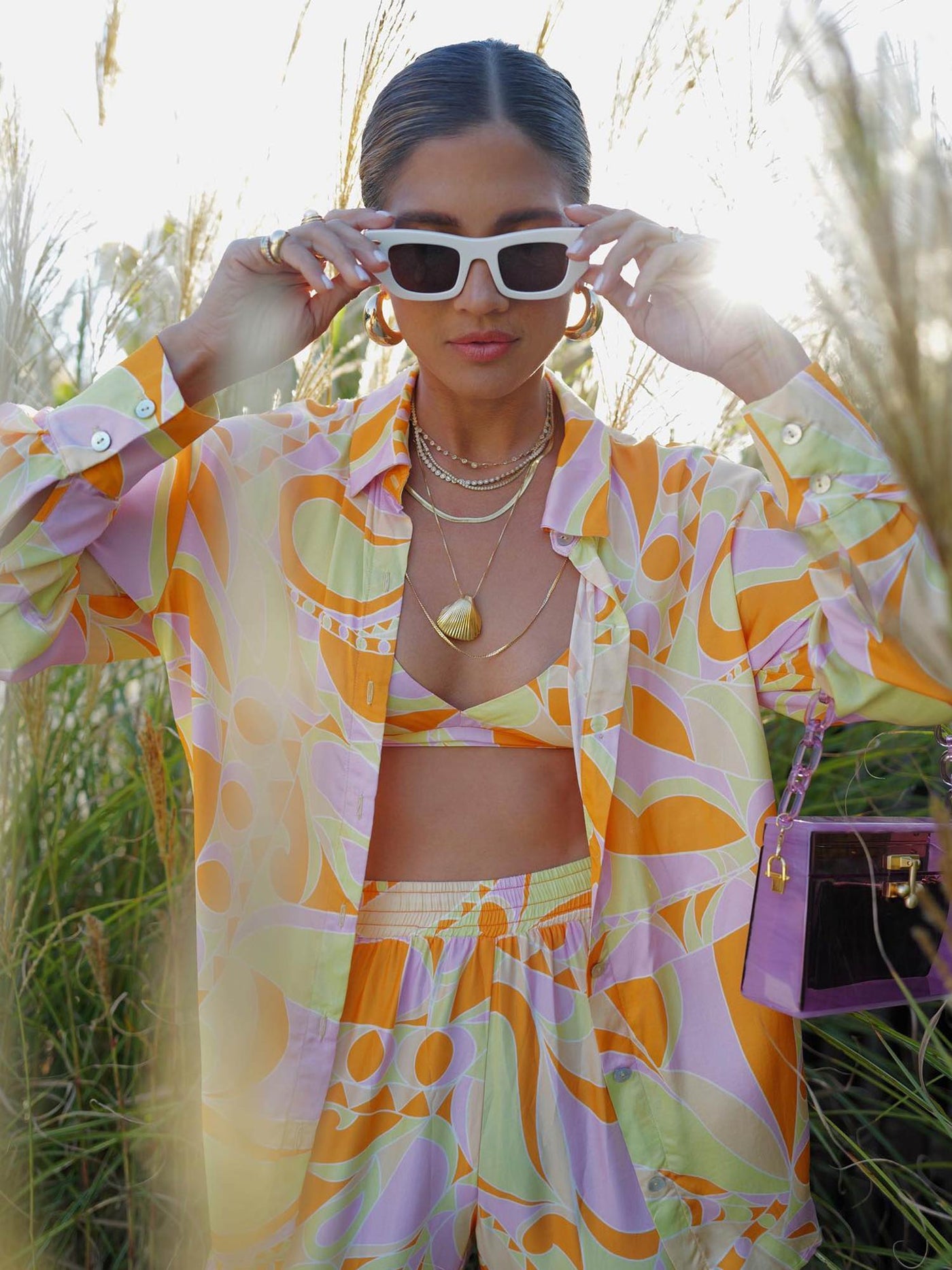 Vollständiges Mare-Stampa-Tropica Set – Hemd und koordinierte Hosen