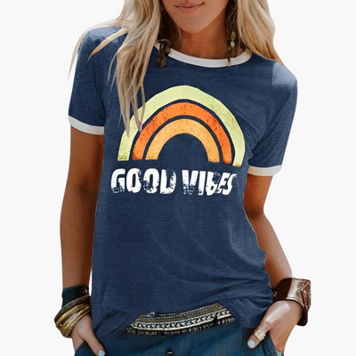 Good Vibes Grafik-T-Shirt - für Frauen im Casual-Stil