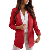 Damen Lange Leicht Blazer | Formell in Rot