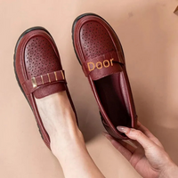 Zen – Business-Slipper aus Leder im formellen Stil in Rot-a