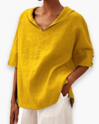 Damen Luftige Elegante Bluse | Sommer Blusen in Gelb