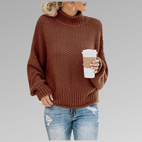 Braelyn | Pullover mit hohem Kragen in Braun