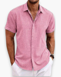 Herren Versteckt Knopf Polo | Klassisch in Rosa