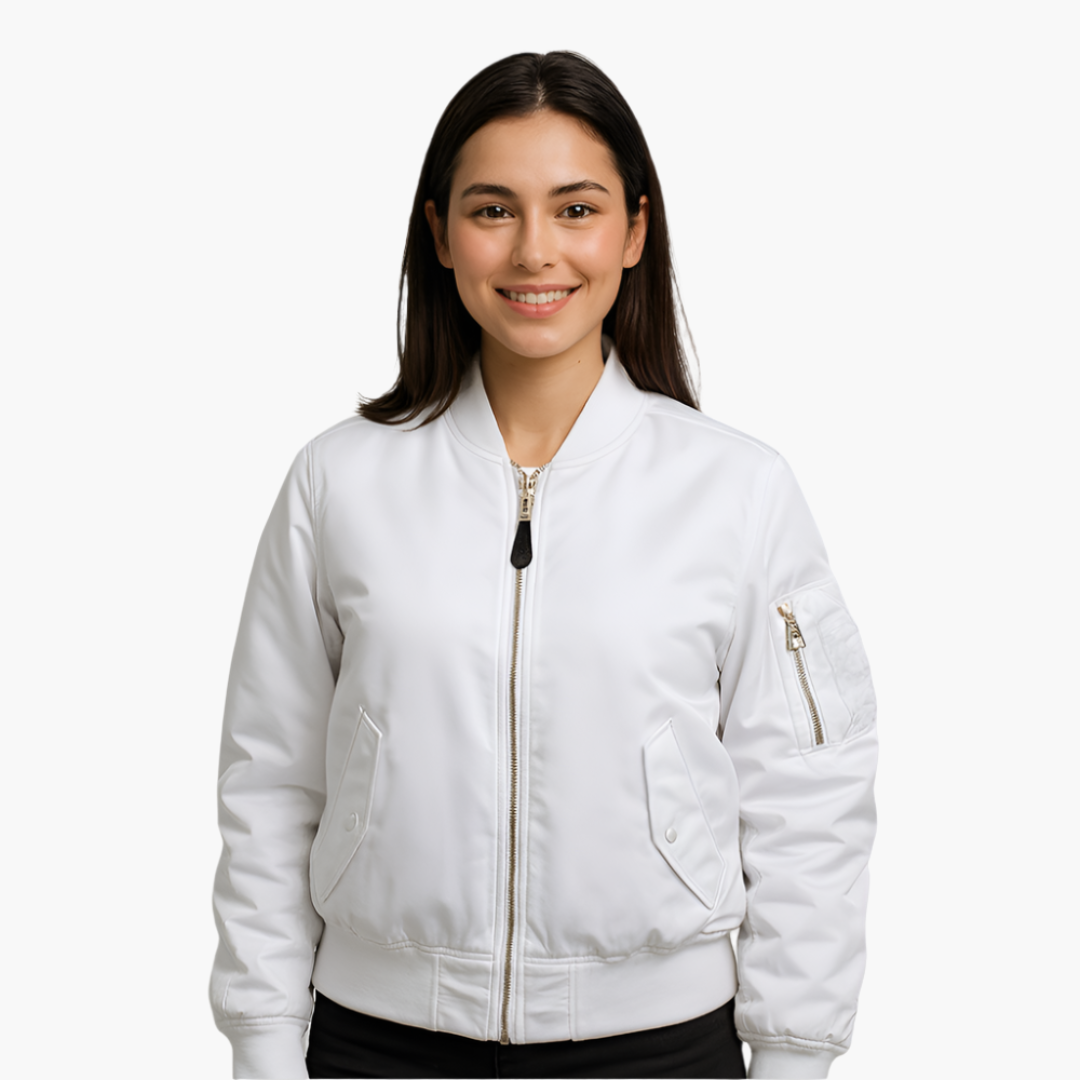 Damenjacke mit geripptem Kragen und Ärmeltasche