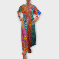 Melania - Lebhaftes Boho-Kleid in Orange