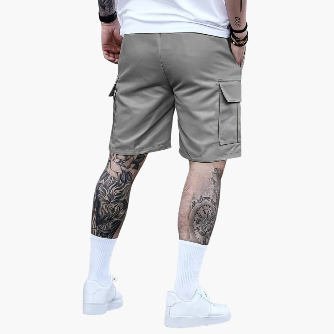Herren Sommer Cargo Shorts mit Taschen und Kordelzugbund