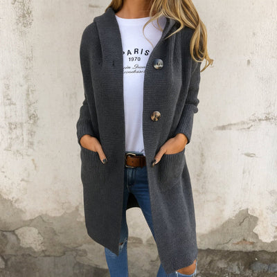 Paula™ | Elegante lange Strickjacke