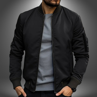 Tobias | Leichte Herren Jacke im modernen Stil in Schwarz