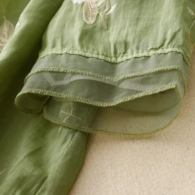 Camille | Elegante Bluse aus bestickter Baumwolle