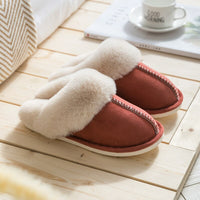 Luxuriöse Fleece Hausschuhe für Damen in Rot