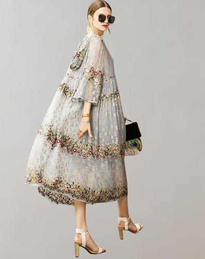 Angela - Lady Embroidery Long Zweiteiler