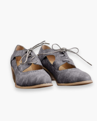 Damen Vintage Heels Schuhe | Modisch & Stilvoll in Grau