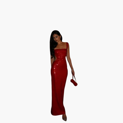 Abendkleid für Frauen - Glamouröses Pailletten Kleid