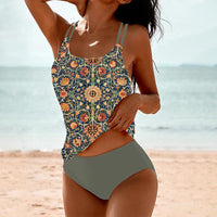 Alina® | Damen Badeanzug Set Boho in Grün