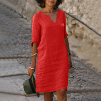 Abagail | Damen Modisches Kleid | Sommer in Rot