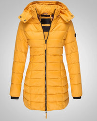 Jessica | Damen Winter Kapuze Daunenjacke in Gelb