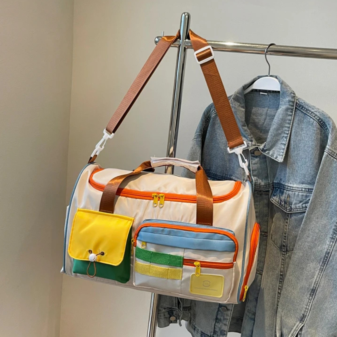 Leichtgewicht Duffeltas mit Farbblöcken - FlexaBag