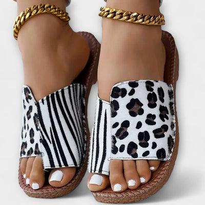 Meline – Sandalen mit Animal-Print