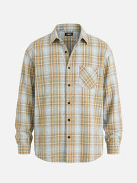 Simon | Herren Kariertes Heritage Flanell Hemd in Gelb