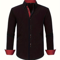 ALBERTO | ELEGANTE LEICHTE HEMD MIT KONTRASTDETAILS in Schwarz