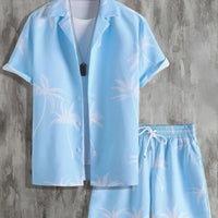 Frank | Herren Tropical Sommerhemd Set in Hellblau