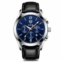 Zeitlose Luxus-Armbanduhr in Silber Blau