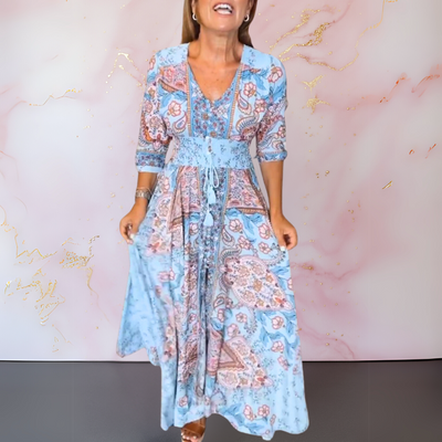 Marga™ | Elegantes Sommerkleid mit V-Ausschnitt