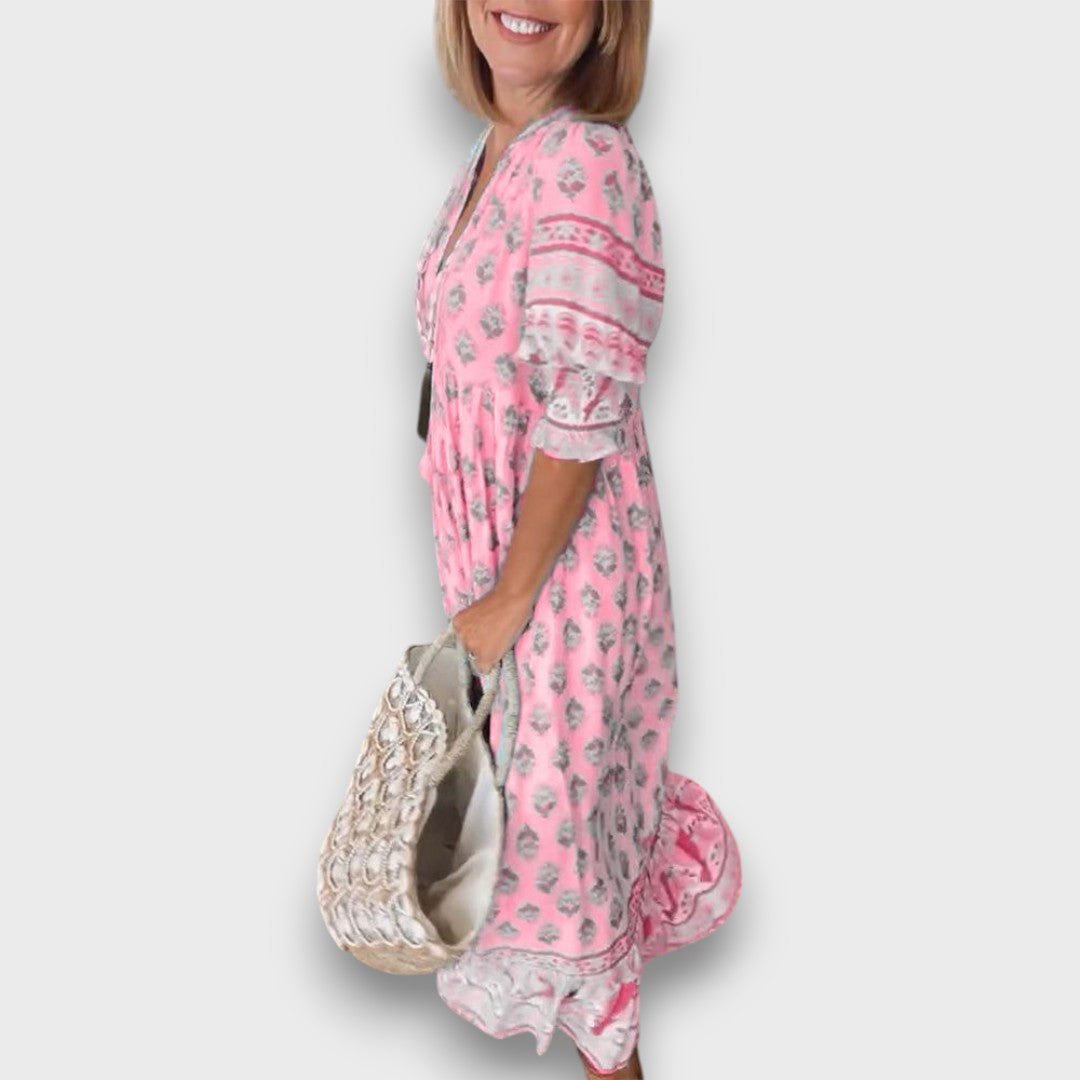 Hiley – Kleid mit Ausschnitt und Boho-Flair