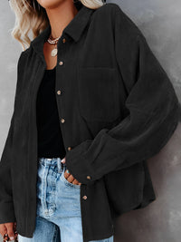 Valentina - Elegante Cord-Jacke in Schwarz