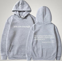Silke | Damen Grafischer Oversized Hoodie in Grau