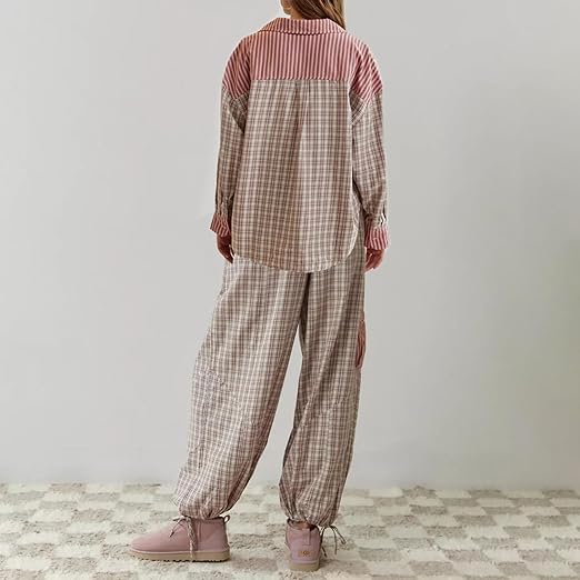 Kuscheliges Pyjama-Set für warme Herbst- und Winternächte - Elegante Damen-Nachtwäsche für eine entspannte Auszeit
