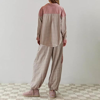 Kuscheliges Pyjama-Set für warme Herbst- und Winternächte - Elegante Damen-Nachtwäsche für eine entspannte Auszeit