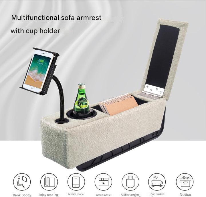 Multifunktionale Bankarmstütze mit kabellosem Laden – Modulux