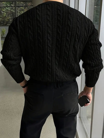 Mergim – Lässiger Strickpullover Mit Langen Ärmeln