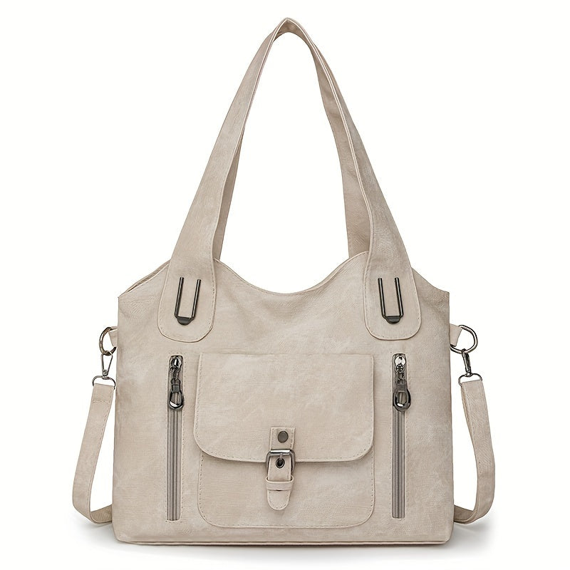 Vintage-Stil Vegane Leder Schultertasche - Marivelle