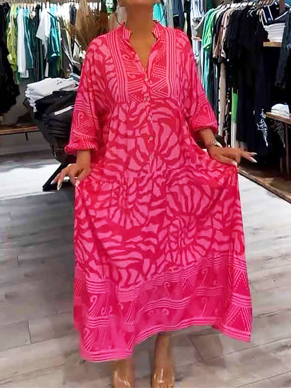 Amara™ - Müheloses V-Ausschnitt Midi-Kleid