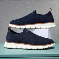 Herren Bequeme Atmungsaktive Slip-on-Schuhe | Modern in Blau