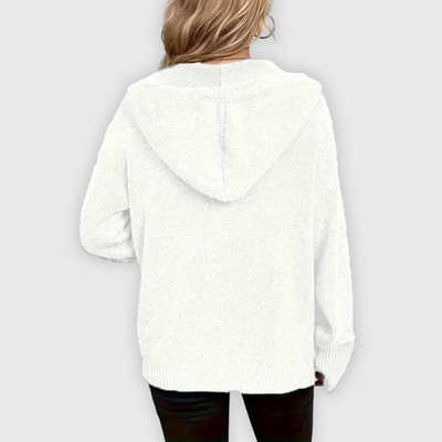 Susy | Eleganter Langarm-Hoodie mit Knopfdetails