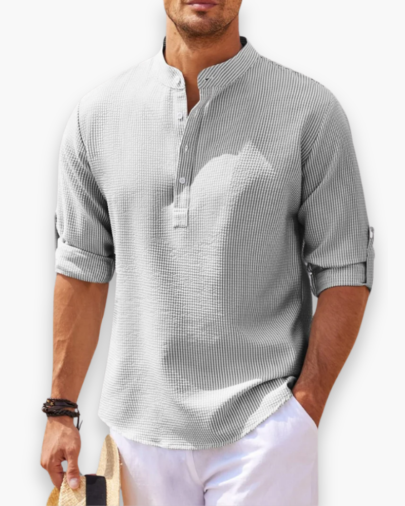 Herren Freizeit Hemd | Chinesischer Kragen