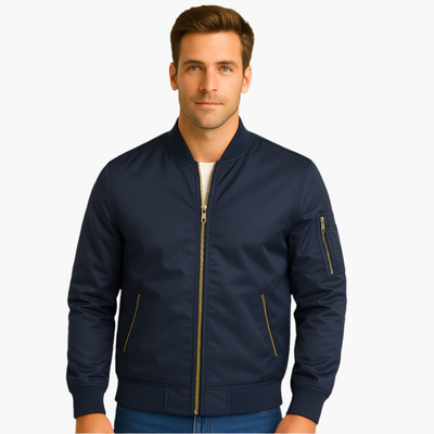 Herren Fliegerjacke mit geripptem Kragen