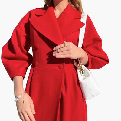 Langer Trenchcoat mit Revers für Damen