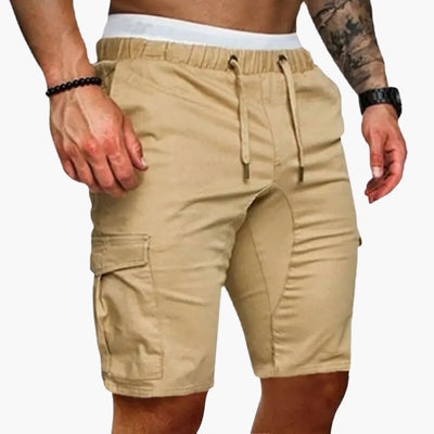 Herren Sommer Cargo Shorts mit Taschen und Kordelzug