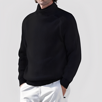 Chadwick - Gemütlicher Rollkragenpullover in Schwarz