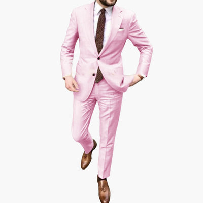 Herren Anzug zweiteilig mit Reverskragen und Slim Fit Hose