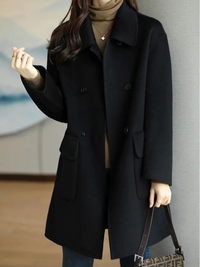Elisa - Damen Wintermantel in Schwarz
