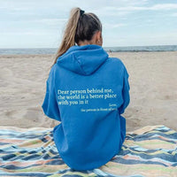 Liebevolle Botschaft Pullover für die kalte Jahreszeit in Blau