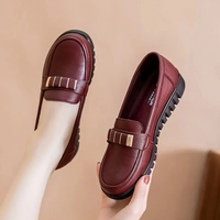 Zen – Business-Slipper aus Leder im formellen Stil in Rot-b